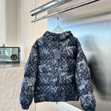 Front view of Louis Vuitton luxury clothing with signature branding