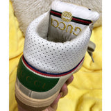 Gucci sneakers detailed view showing premium designer craftsmanship