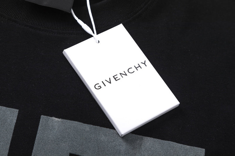 Side profile of Givenchy luxury clothing with signature branding