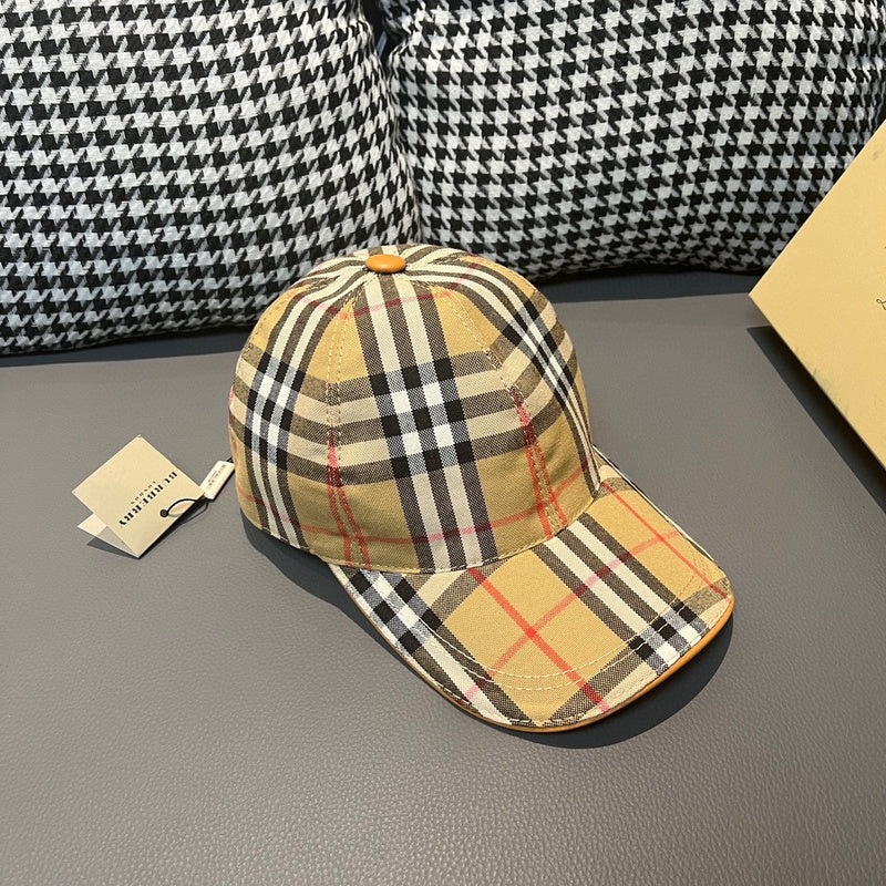 Angled view of Burberry unisex cap