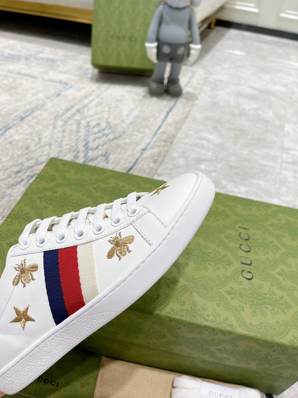 Gucci tonal black luxury sneakers view 4 classic court silhouette