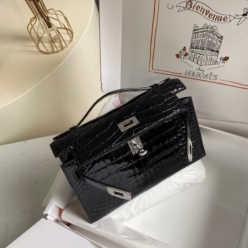 Sophisticated bag shown from front angle