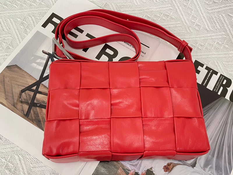 Polished Vegan Leather Handbag - Signature Hardware Accents | Women's Fashion Handbag #1637 - alternate angle view (image 8) of designer-inspired handbag