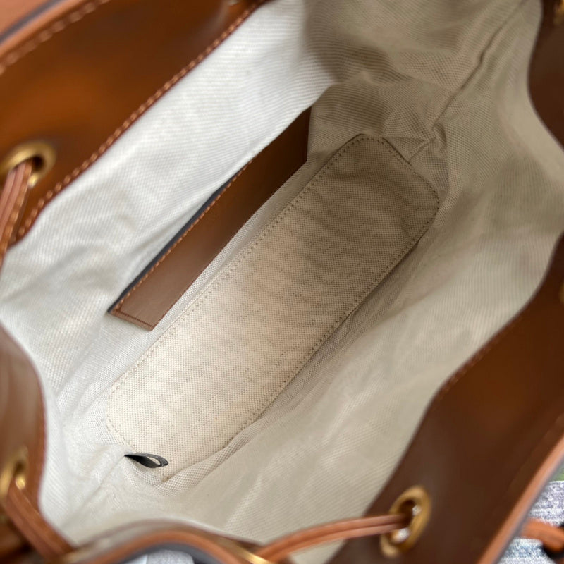 Interior view of structured statement women's handbag – women's everyday handbag