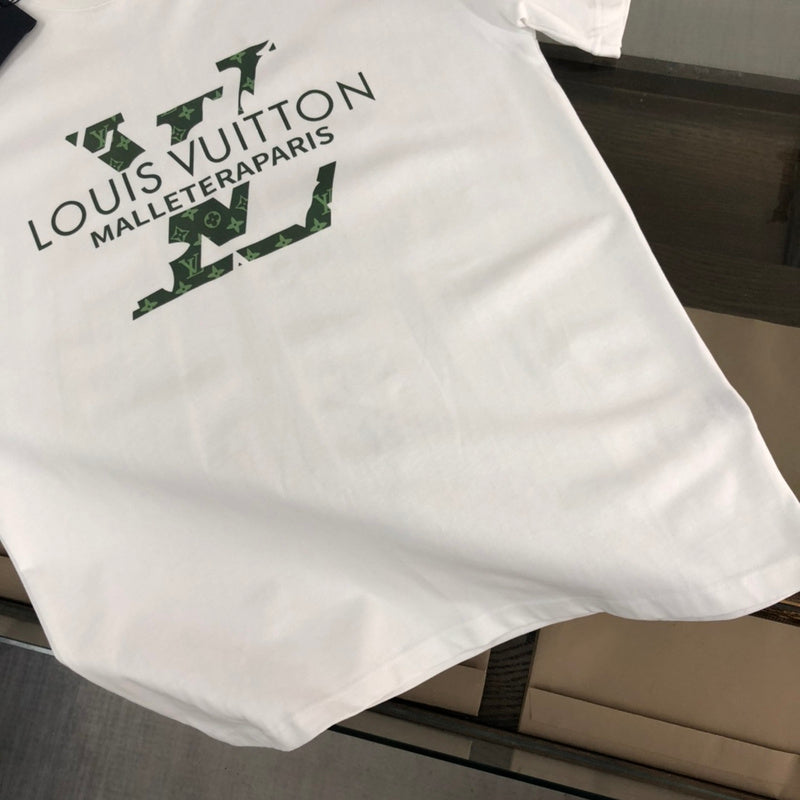 Back view of Louis Vuitton cotton t-shirt with runway-inspired design