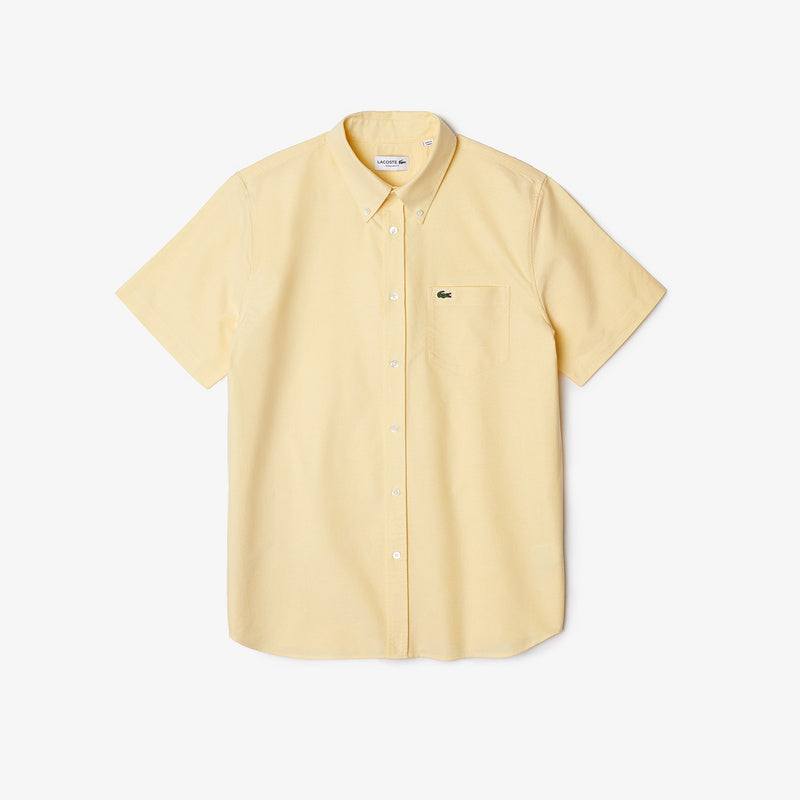 Side profile of Lacoste luxury clothing with logo-detail design