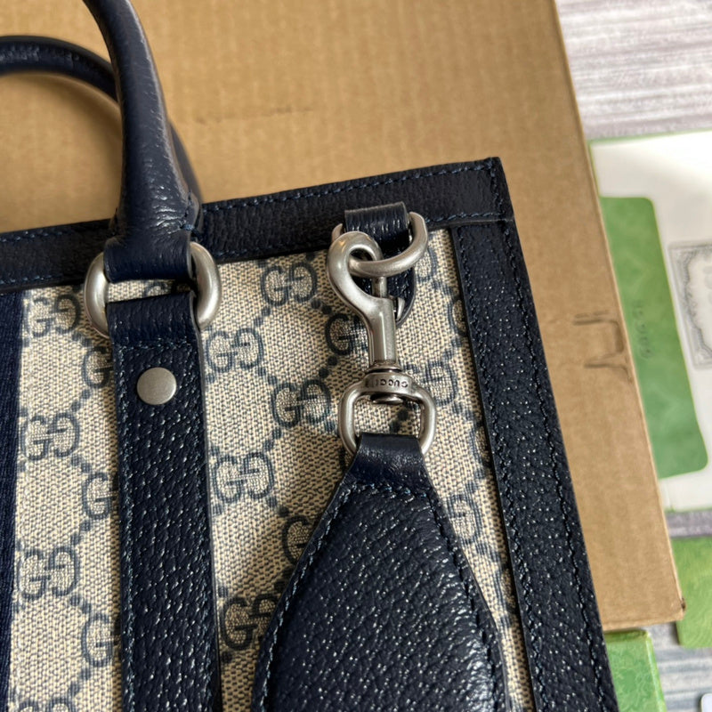 Side view of elegant structured handbag