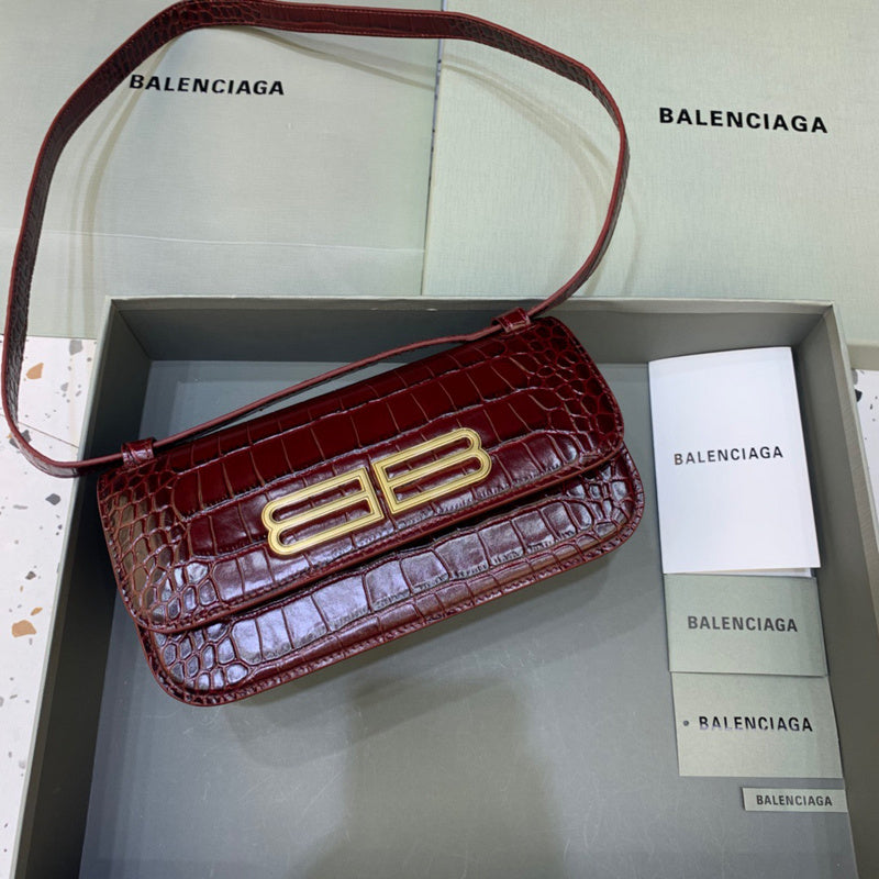 Modern Vegan Leather Handbag - Polished Finish | Women's Statement Accessory #411 - front view (image 1) of designer-inspired handbag