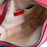 Close-up detail of classic signature women's handbag – women's designer-style accessory