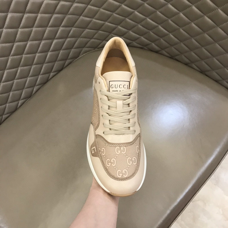 Gucci muted earth tones luxury sneakers view 4 everyday casual design