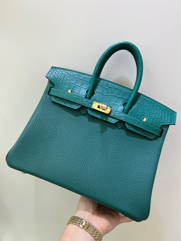 Close-up detail of curated bag design