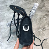Classic Faux Leather Handbag - Sleek Minimalist Lines | Women's Everyday Carry Handbag #694 - interior view (image 6) of designer-inspired handbag