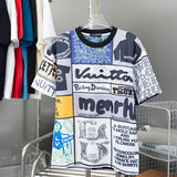 Front view of Louis Vuitton cotton t-shirt with signature branding