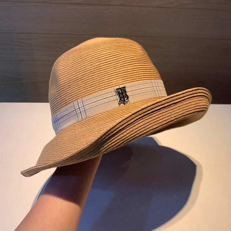 Close-up detail view of Burberry unisex cap