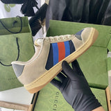Gucci soft grey luxury sneakers view 8 classic court silhouette