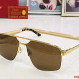 Close-up detail view of Cartier unisex sunglasses