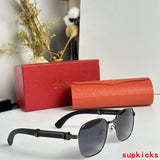 Close-up detail view of Cartier unisex sunglasses