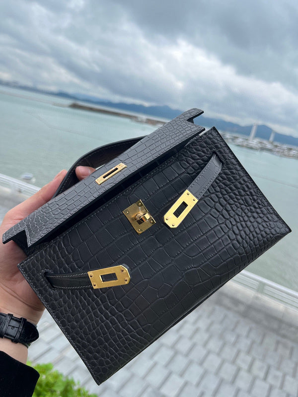 Close-up detail of classic bag design