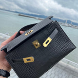 Close-up detail of classic bag design