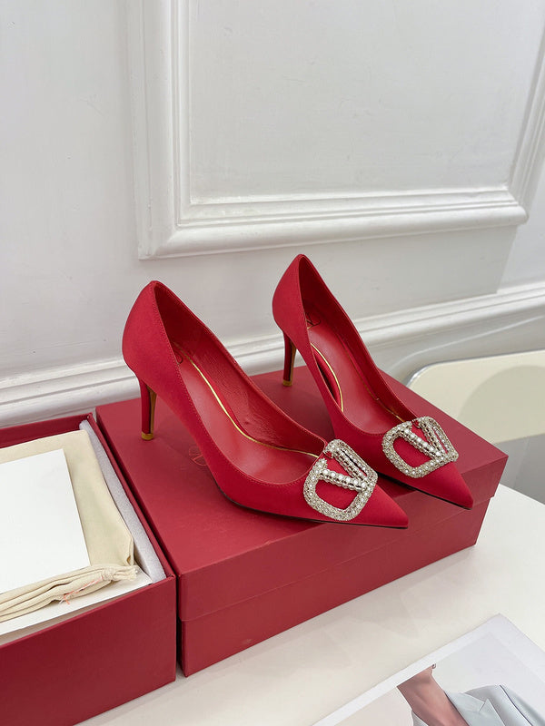 Close-up of Valentino Garavani shoes craftsmanship