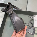 Structured Premium PU Leather Handbag - Smooth Faux-Leather Exterior | Women's Designer-Inspired Purse #382 - back view (image 4) of designer-inspired handbag