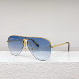 Close-up detail view of Louis Vuitton unisex sunglasses