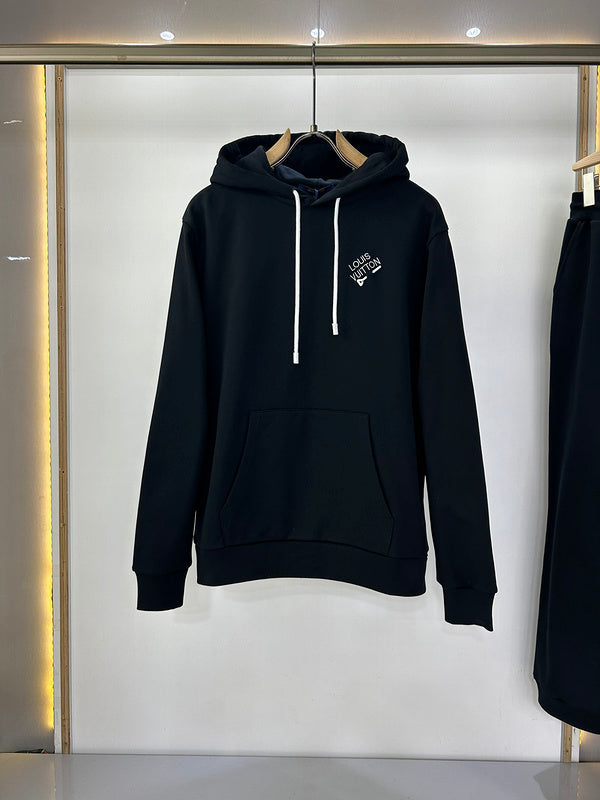 Side profile of Louis Vuitton luxury clothing with relaxed-fit cut