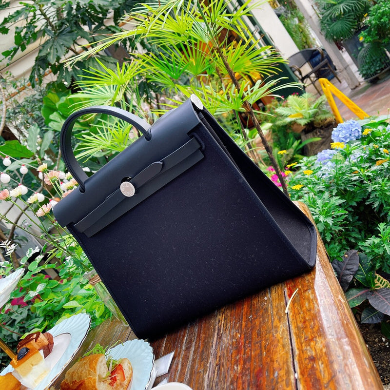 Close-up detail of timeless bag design