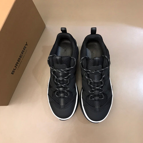 Burberry Grey Low-Top Sneakers - Full Silhouette View