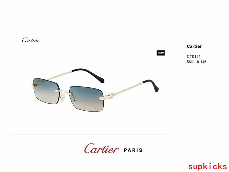 Angled view of Cartier unisex sunglasses