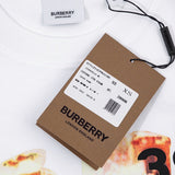 Close-up of Burberry t-shirt craftsmanship