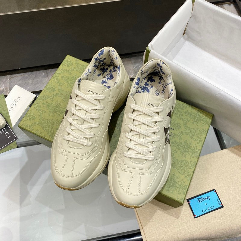 Gucci tonal black luxury sneakers view 7 bold athletic profile