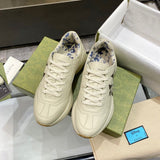 Gucci tonal black luxury sneakers view 7 bold athletic profile