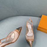 Louis Vuitton Nude Loafer Flats - Heel Detail View