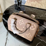 Top view of signature polished women's handbag – women's everyday handbag