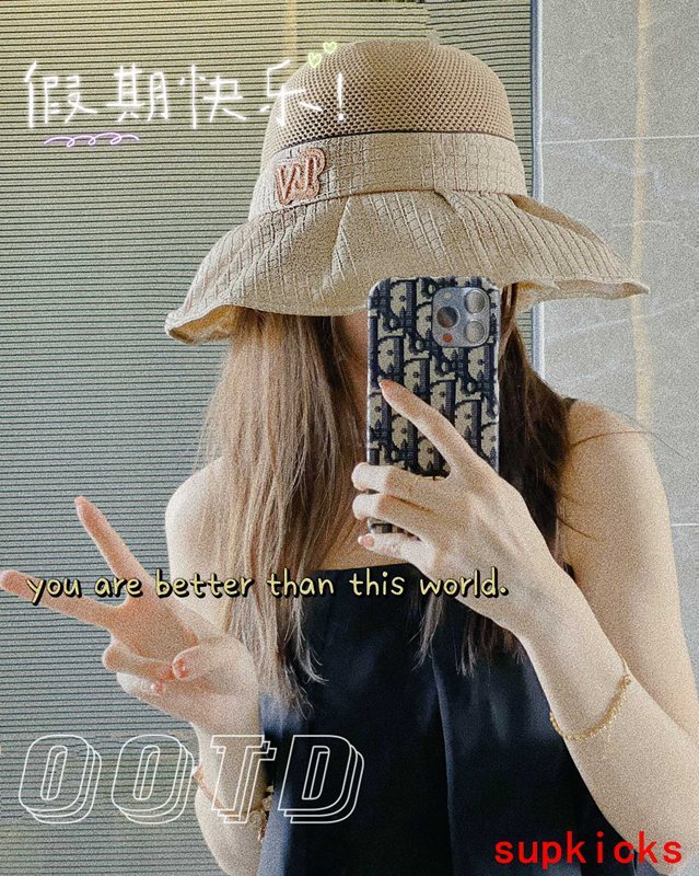 Close-up detail view of Louis Vuitton unisex cap