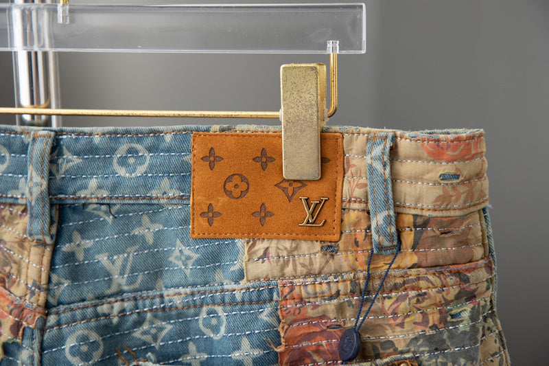 Back view of Louis Vuitton luxury clothing with logo-detail design