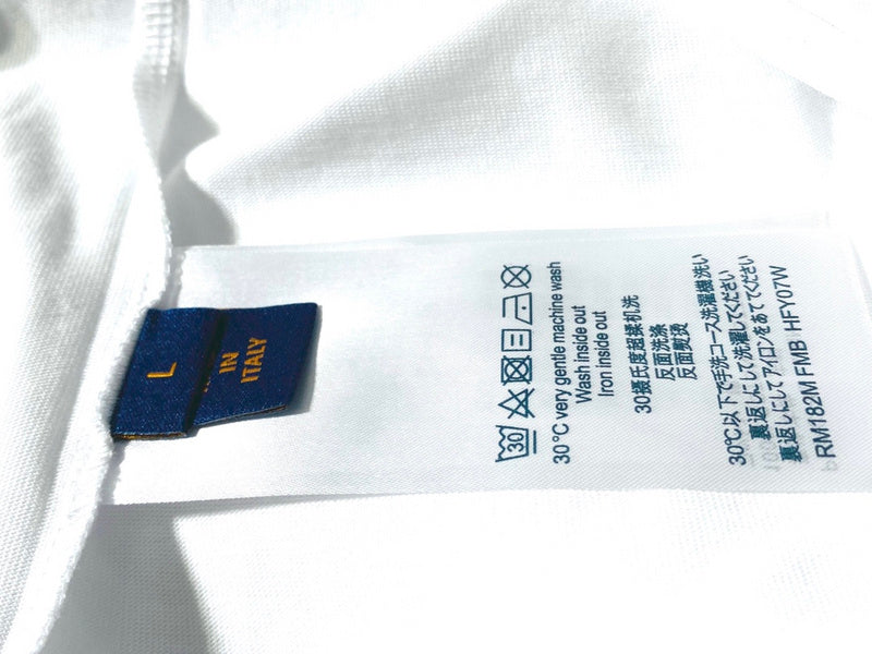 Close-up detail shot of Louis Vuitton cotton t-shirt with relaxed-fit cut