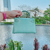 Close-up detail of effortless bag design