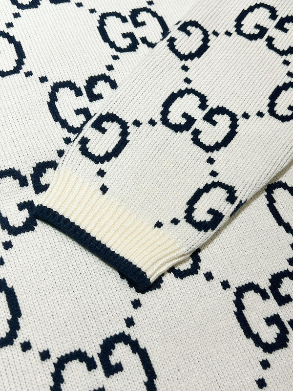 Front view of Gucci luxury clothing with relaxed-fit cut