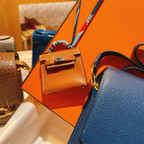 Side view of modernist structured handbag