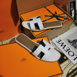Hermès Red Espadrille Wedge Sandals - Sole Detail View
