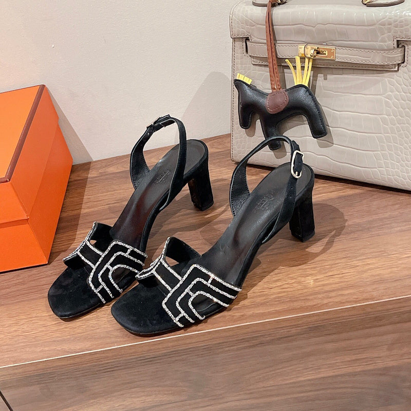 Hermès Burgundy Ankle Strap Heels - Close-Up Texture View