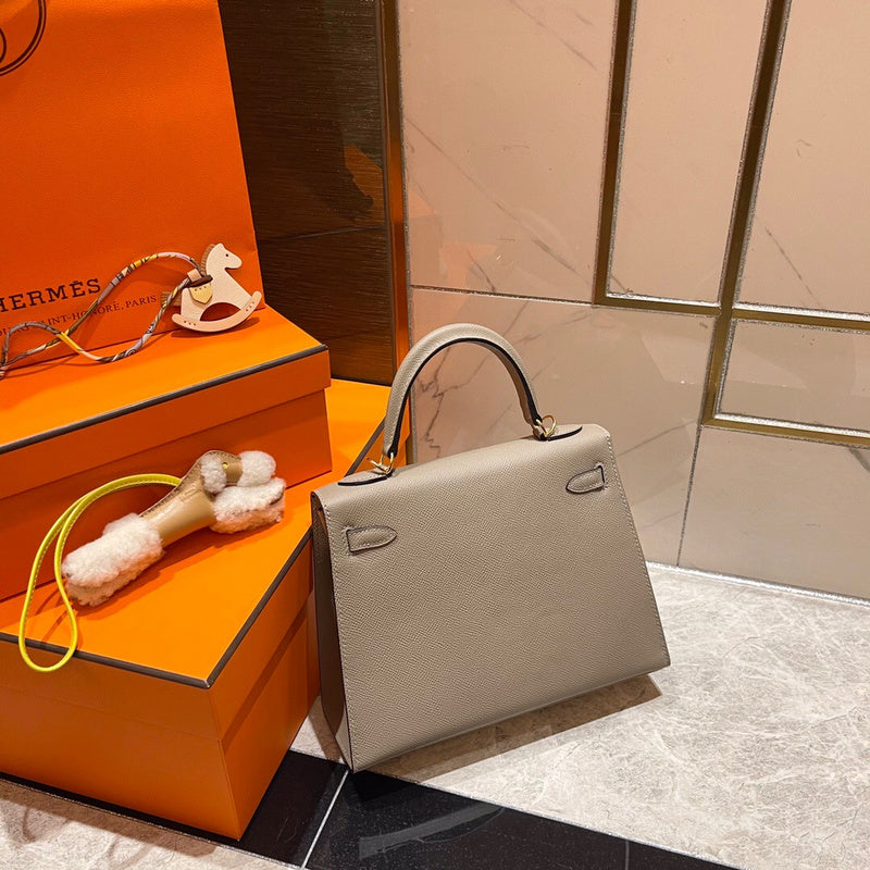 Side view of smart structured handbag