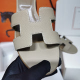 Hermès Beige Crisscross Strap Sandals - Lifestyle Styling Shot