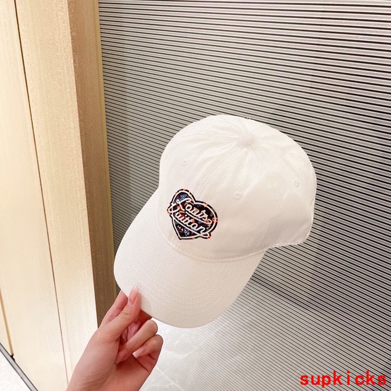 Close-up detail view of Louis Vuitton unisex cap