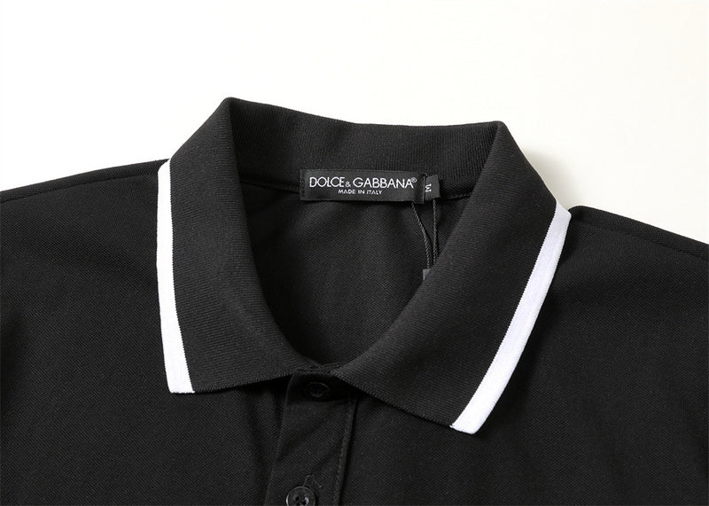 Flat lay presentation of Polo cotton polo shirt with logo-detail design