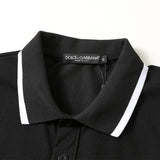 Flat lay presentation of Polo cotton polo shirt with logo-detail design