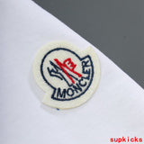 Side profile of Moncler luxury clothing with tailored silhouette
