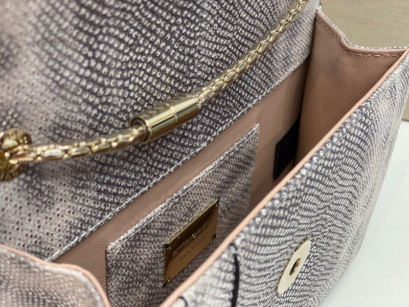 Statement Faux Leather Handbag - Modern Structured Build | Women's Statement Accessory #1786 - interior view (image 6) of designer-inspired handbag